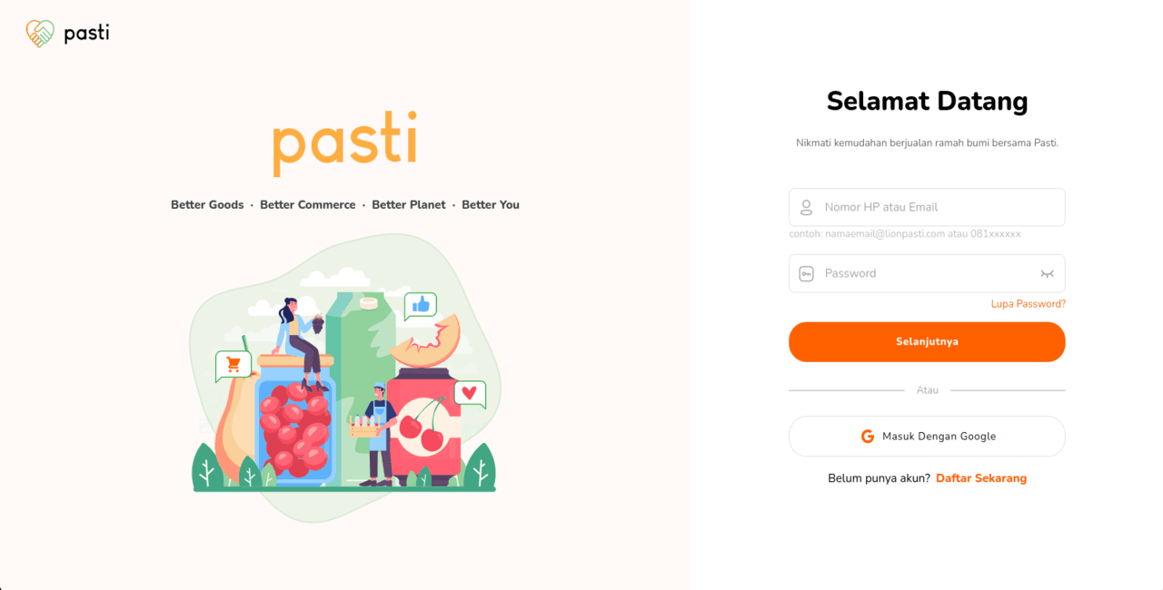 Pasti - Seller Dashboard